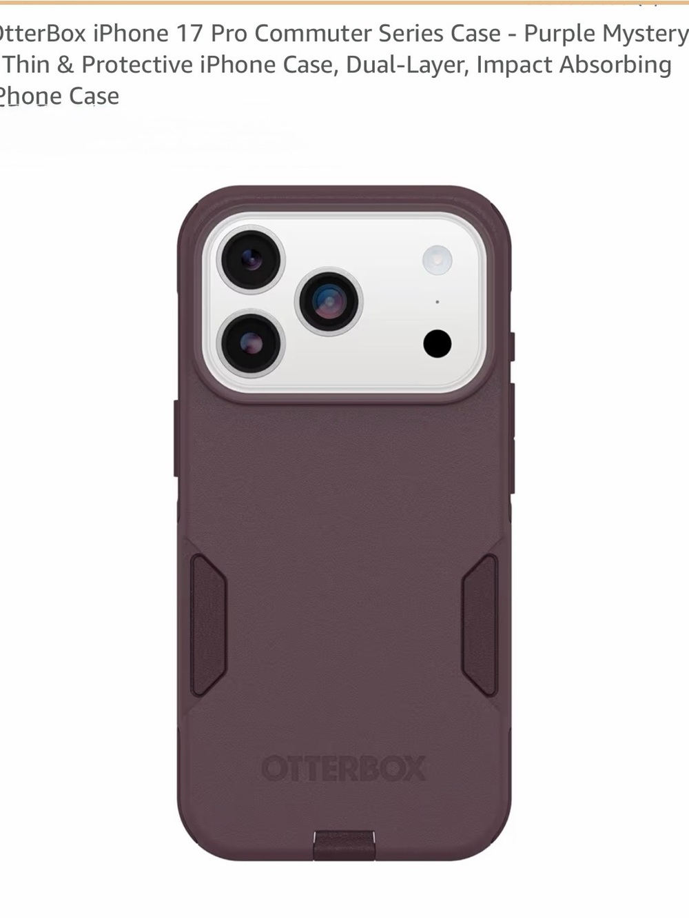 Brand New OtterBox Commuter Case for iPhone 17 Pro - Purple Mystery - case only